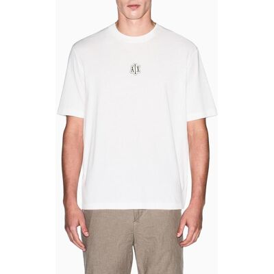 Armani - Camiseta de hombre manga corta con maxi estampado en la espalda. Blanco S Armani - Camiseta de hombre manga corta con maxi estampado en la espalda. Blanco S