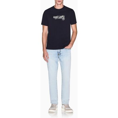 Armani - Camiseta de hombre manga corta con logo estilo graffiti. Azul marino M Armani - Camiseta de hombre manga corta con logo estilo graffiti. Azul marino M