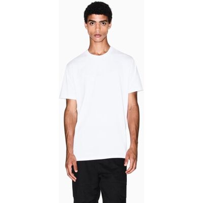 Armani - Camiseta de hombre manga corta con logo a tono. Blanco XS Armani - Camiseta de hombre manga corta con logo a tono. Blanco XS