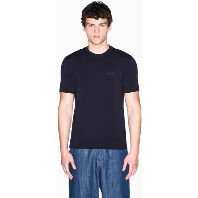 Armani - Camiseta de hombre manga corta lisa. Azul marino L Armani - Camiseta de hombre manga corta lisa. Azul marino L