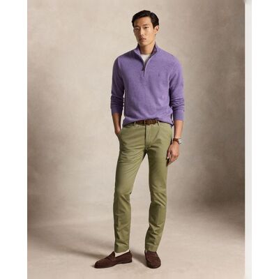 Ralph Lauren - Pantalón chino de hombre Slim Fit elástico. Verde Salvia 32 - Largo 34 Ralph Lauren - Pantalón chino de hombre Slim Fit elástico. Verde Salvia 32 - Largo 34