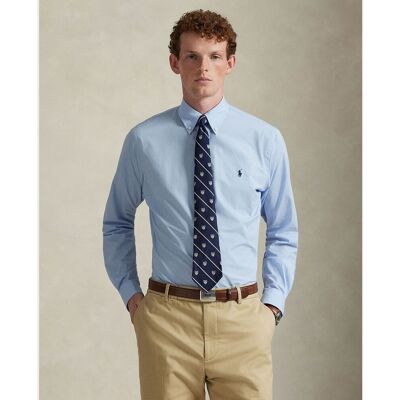 Ralph Lauren - Camisa de hombre de popelina Custom Fit. Azul claro L Ralph Lauren - Camisa de hombre de popelina Custom Fit. Azul claro L