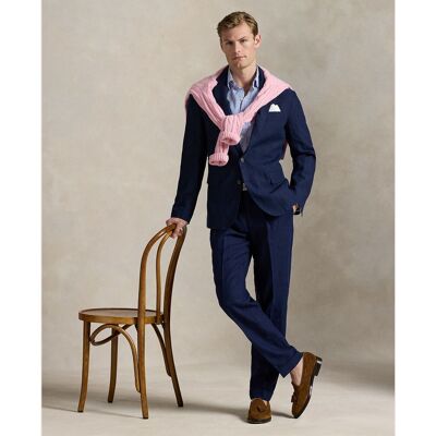 Ralph Lauren - Chaqueta de traje de hombre de lino Regular fit. Azul marino 42 Ralph Lauren - Chaqueta de traje de hombre de lino Regular fit. Azul marino 42