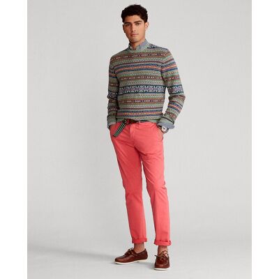 Ralph Lauren - Pantalón chino de hombre slim fit de algodón. Rojo Coral 32 - Largo 34 Ralph Lauren - Pantalón chino de hombre slim fit de algodón. Rojo Coral 32 - Largo 34