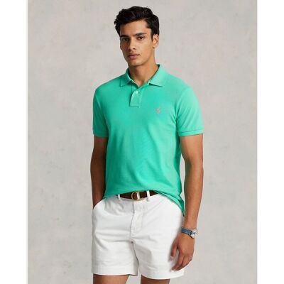 Ralph Lauren - Polo de hombre de piqué Slim fit. Verde luminoso L Ralph Lauren - Polo de hombre de piqué Slim fit. Verde luminoso L