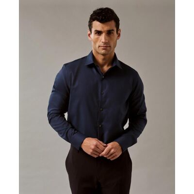 Calvin Klein - Camisa de vestir Hombre de cuello elástico ajustada. Azul 38 Calvin Klein - Camisa de vestir Hombre de cuello elástico ajustada. Azul 38