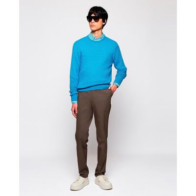 Mirto - Pantalón hombre regular chino algodón strech liso. Kaki 50 - Largo 3 Regular Mirto - Pantalón hombre regular chino algodón strech liso. Kaki 50 - Largo 3 Regular