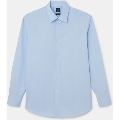 Boss - Camisa de hombre regular lisa tallas grandes. Azul 45 Boss - Camisa de hombre regular lisa tallas grandes. Azul 45