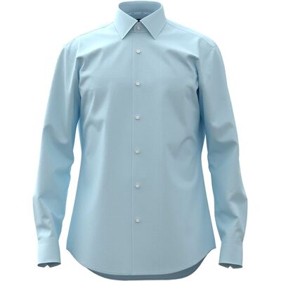 Boss - Camisa de hombre regular lisa tallas grandes. Azul 43 Boss - Camisa de hombre regular lisa tallas grandes. Azul 43