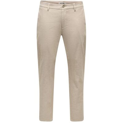 Only & Sons - Pantalón chino de hombre tapered fit.. Beige 42 - 32 Only & Sons - Pantalón chino de hombre tapered fit.. Beige 42 - 32