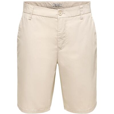 Only & Sons - Pantalón bermuda de hombre slim fit. Beige M Only & Sons - Pantalón bermuda de hombre slim fit. Beige M