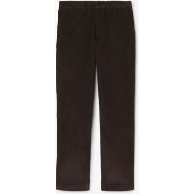 Lacoste - Pantalón de hombre chino de pana de corte regular en blanco. Negro M - 32 Lacoste - Pantalón de hombre chino de pana de corte regular en blanco. Negro M - 32