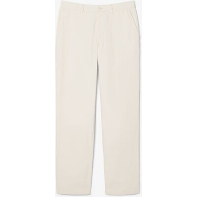 Lacoste - Pantalón de hombre chino de pana de corte regular en blanco. Beige M - 32 Lacoste - Pantalón de hombre chino de pana de corte regular en blanco. Beige M - 32