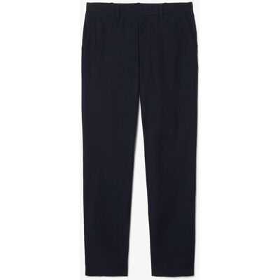 Lacoste - Pantalón de hombre chino de corte regular de sarga de algodón en azul. Azul marino M - Largo 34 Lacoste - Pantalón de hombre chino de corte regular de sarga de algodón en azul. Azul marino M - Largo 34