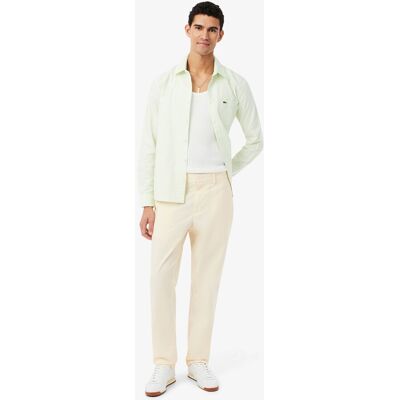 Lacoste - Pantalón de hombre chino de corte regular de sarga de algodón en azul. Beige S - Largo 32 Lacoste - Pantalón de hombre chino de corte regular de sarga de algodón en azul. Beige S - Largo 32