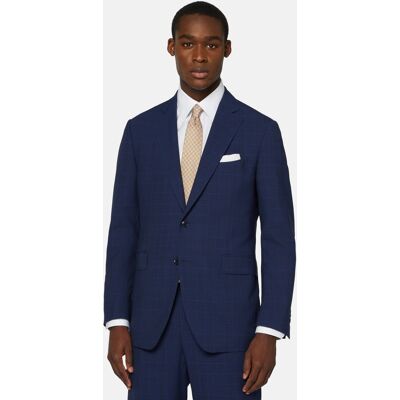 Boggi Milano - Traje de hombre de corte regular en tejido de cuadros. Azul 48 Boggi Milano - Traje de hombre de corte regular en tejido de cuadros. Azul 48