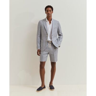 Lion of Porches - Blazer slim fit de hombre de lino. Azul marino 46 Lion of Porches - Blazer slim fit de hombre de lino. Azul marino 46
