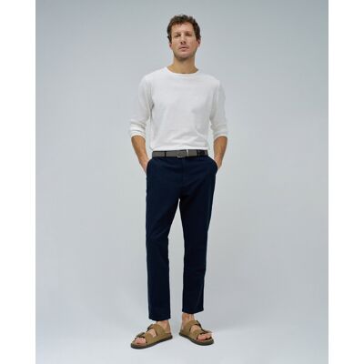 Salsa Jeans - Chino de hombre regular con mezcla de lino. Azul marino 36 - 32 Salsa Jeans - Chino de hombre regular con mezcla de lino. Azul marino 36 - 32
