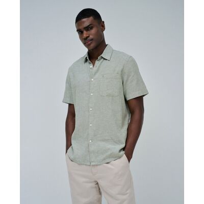 Salsa Jeans - Camisa de hombre de lino. Gris verdoso L Salsa Jeans - Camisa de hombre de lino. Gris verdoso L
