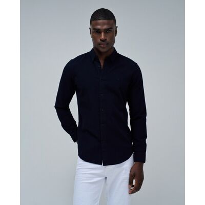 Salsa Jeans - Camisa de hombre texturada. Azul oscuro XL Salsa Jeans - Camisa de hombre texturada. Azul oscuro XL