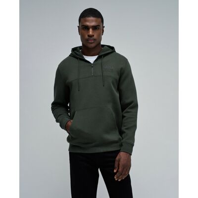 Salsa Jeans - Sudadera de hombre con capucha. Verde oscuro S Salsa Jeans - Sudadera de hombre con capucha. Verde oscuro S