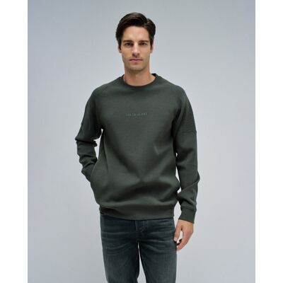 Salsa Jeans - Sudadera de hombre con logo. Verde oscuro S Salsa Jeans - Sudadera de hombre con logo. Verde oscuro S