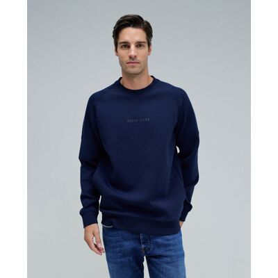 Salsa Jeans - Sudadera de hombre con logo. Azul marino S Salsa Jeans - Sudadera de hombre con logo. Azul marino S