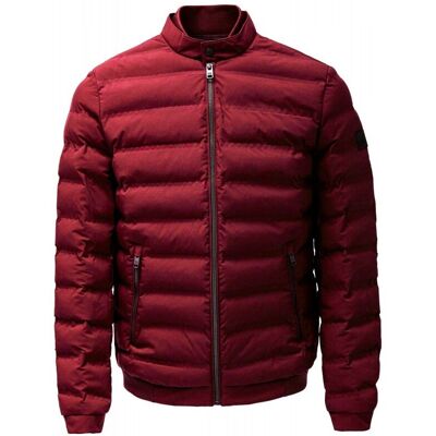 Salsa Jeans - Abrigo de hombre acolchado con bolsillos. Rojo L Salsa Jeans - Abrigo de hombre acolchado con bolsillos. Rojo L
