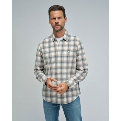 Salsa Jeans - Camisa de hombre de pana a cuadros. Natural XL Salsa Jeans - Camisa de hombre de pana a cuadros. Natural XL