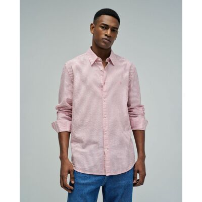 Salsa Jeans - Camisa con rayas en algodón de hombre. Rosa XXL Salsa Jeans - Camisa con rayas en algodón de hombre. Rosa XXL