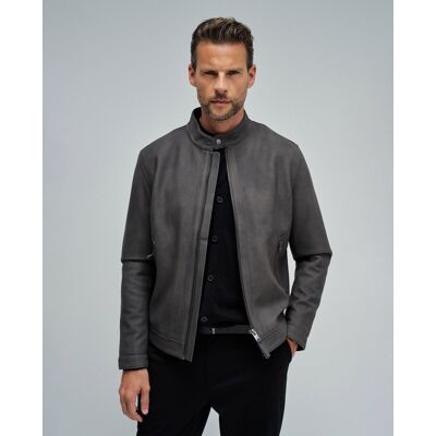 Salsa Jeans - Cazadora de hombre tipo biker en ante. Gris L Salsa Jeans - Cazadora de hombre tipo biker en ante. Gris L