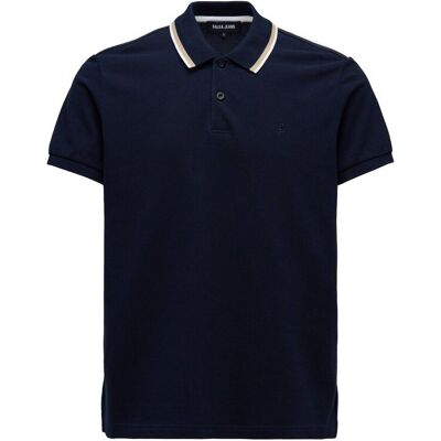 Salsa Jeans - Polo de hombre de manga corta con branding. Azul L Salsa Jeans - Polo de hombre de manga corta con branding. Azul L