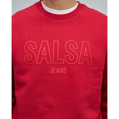 Salsa Jeans - Sudadera de hombre con branding. Rojo M Salsa Jeans - Sudadera de hombre con branding. Rojo M