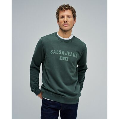 Salsa Jeans - Sudadera de hombre con branding. Verde M Salsa Jeans - Sudadera de hombre con branding. Verde M