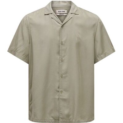 Salsa Jeans - Camisa en denim ligero de hombre. Verde L Salsa Jeans - Camisa en denim ligero de hombre. Verde L