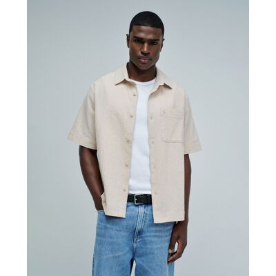 Salsa Jeans - Camisa texturizada de hombre. Natural L Salsa Jeans - Camisa texturizada de hombre. Natural L