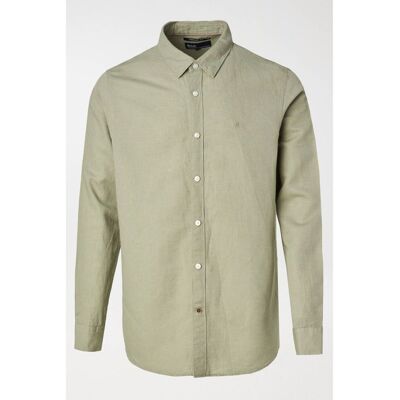 Salsa Jeans - Camisa de hombre con mezcla de lino. Verde S Salsa Jeans - Camisa de hombre con mezcla de lino. Verde S