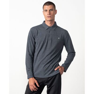 Etiem - Polo de estructura granito de hombre manga larga. Gris M Etiem - Polo de estructura granito de hombre manga larga. Gris M