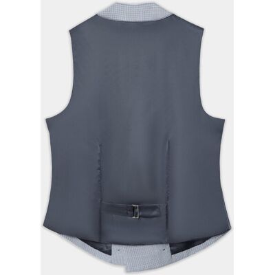 Silbon - Chaleco de traje ceremonia de hombre classic en pata de gallo azul. Azul / Blanco 46 Silbon - Chaleco de traje ceremonia de hombre classic en pata de gallo azul. Azul / Blanco 46