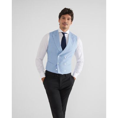 Silbon - Chaleco de traje ceremonia de hombre azul azafata. Azul claro 54 Silbon - Chaleco de traje ceremonia de hombre azul azafata. Azul claro 54