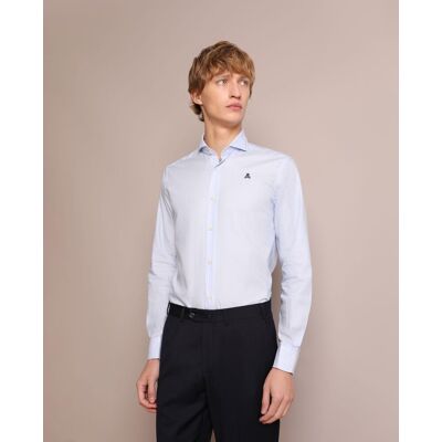 Scalpers - Camisa de hombre regular fit de rayas. Azul claro S Scalpers - Camisa de hombre regular fit de rayas. Azul claro S