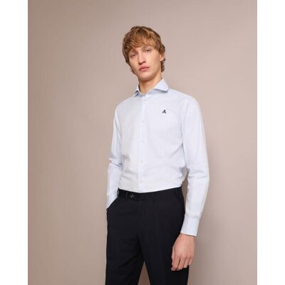 Scalpers - Camisa de hombre regular fit lisa. Azul claro XL Scalpers - Camisa de hombre regular fit lisa. Azul claro XL