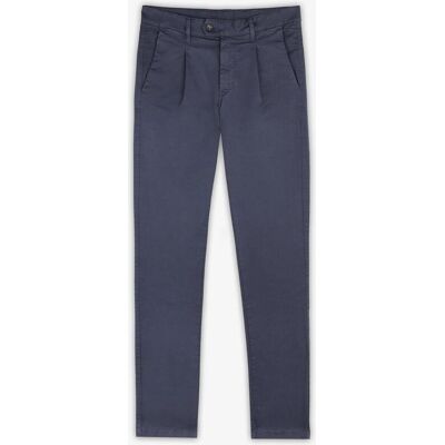 Scalpers - Chino de hombre slim fit con pinzas. Azul oscuro 50 Scalpers - Chino de hombre slim fit con pinzas. Azul oscuro 50