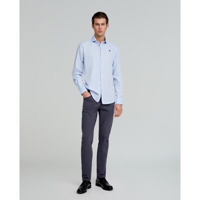 Scalpers - Pantalones cinco bolsillos de hombre regular fit con trabillas en la cintura. Gris 36 Scalpers - Pantalones cinco bolsillos de hombre regular fit con trabillas en la cintura. Gris 36