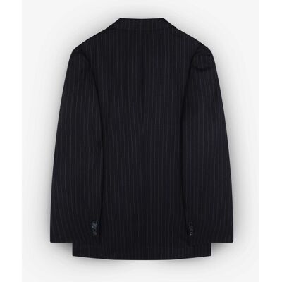 Scalpers - Traje de hombre de lana regular fit a rayas. Azul marino 52 Scalpers - Traje de hombre de lana regular fit a rayas. Azul marino 52