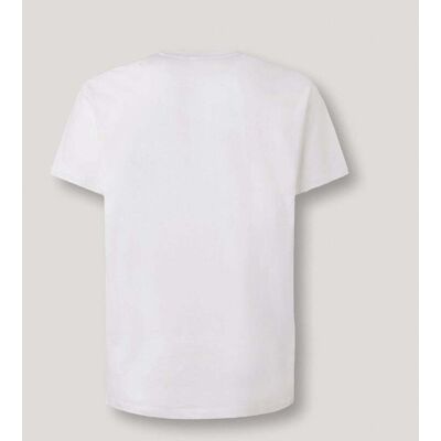 Pepe Jeans - Camiseta de hombre logo estampado fit regular. Blanco XL Pepe Jeans - Camiseta de hombre logo estampado fit regular. Blanco XL