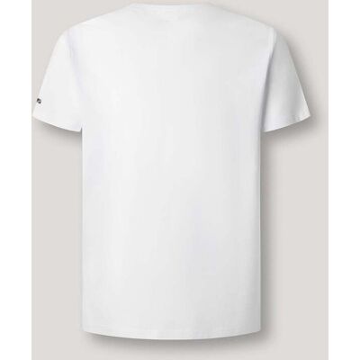 Pepe Jeans - Camiseta de hombre logo estampado fit slim. Blanco XL Pepe Jeans - Camiseta de hombre logo estampado fit slim. Blanco XL