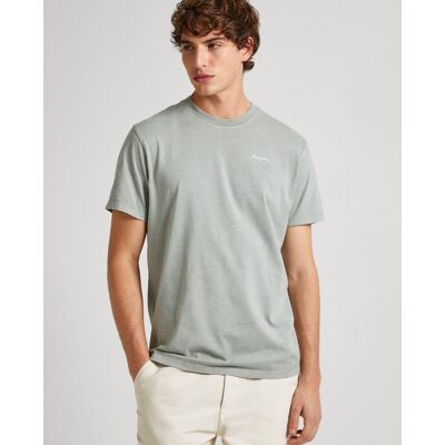 Pepe Jeans - Camiseta de hombre logo estampado fit regular. Verde claro XL Pepe Jeans - Camiseta de hombre logo estampado fit regular. Verde claro XL