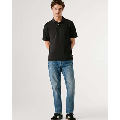 Pepe Jeans - Polo piqué fit slim. Negro M Pepe Jeans - Polo piqué fit slim. Negro M