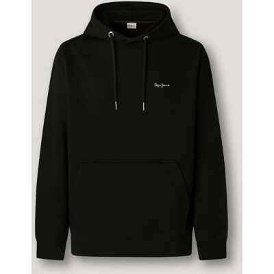Pepe Jeans - Sudadera de hombre con capucha fit regular. Negro S Pepe Jeans - Sudadera de hombre con capucha fit regular. Negro S